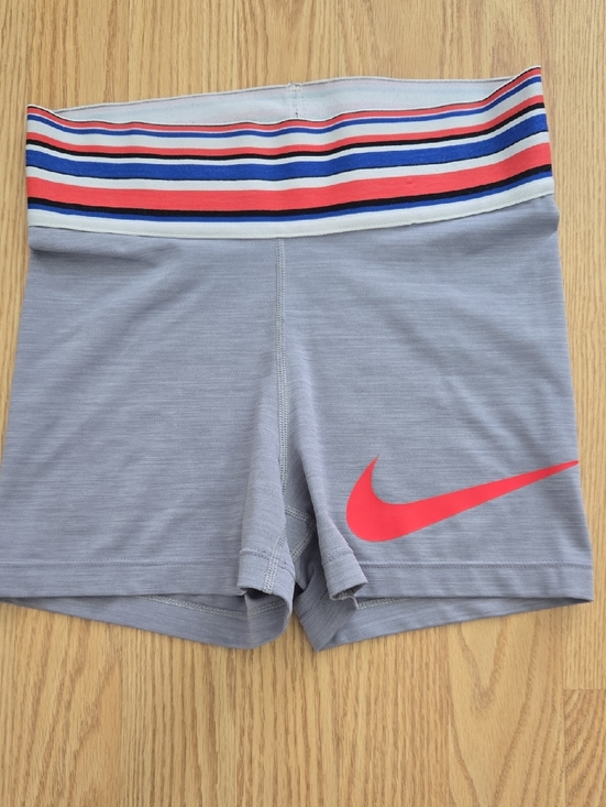 Nike Pants - Nike Gray Shorts with the Swoosh and Striped Waistband